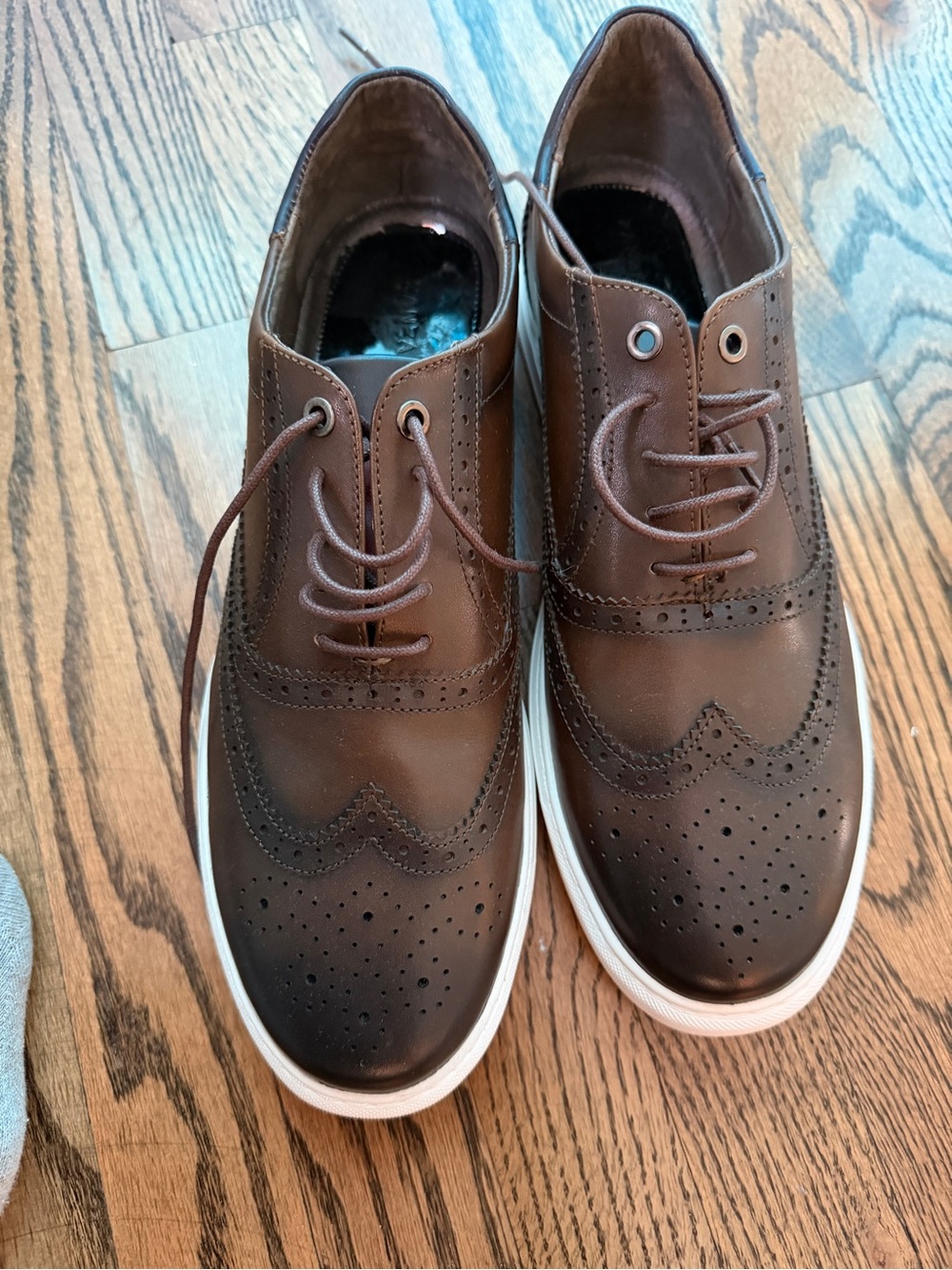 Men's Brown Wingtip Oxford Sneakers - Casual Dress Shoes